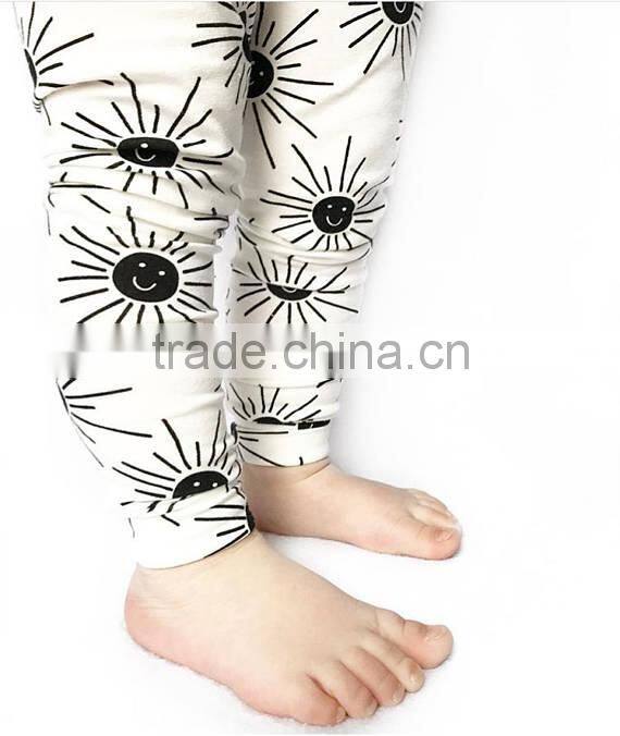 2017 hot style boutique baby kids clothing children wholesale printing new model baby leggings pants