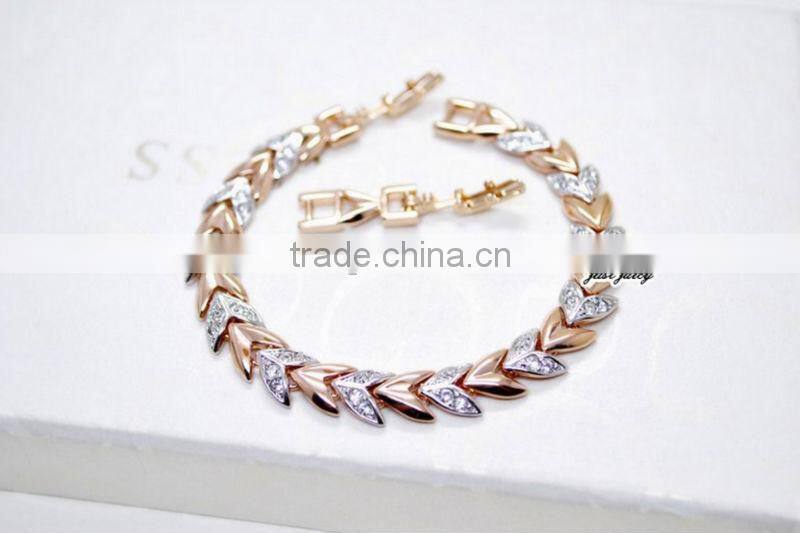 Retro fashion super flash bracelet female rose gold bracelet