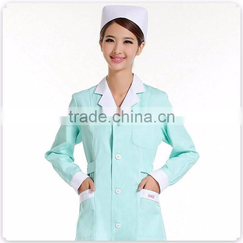 Juqian 2016 in stock items wholesale hospital tailored collar uniform colors