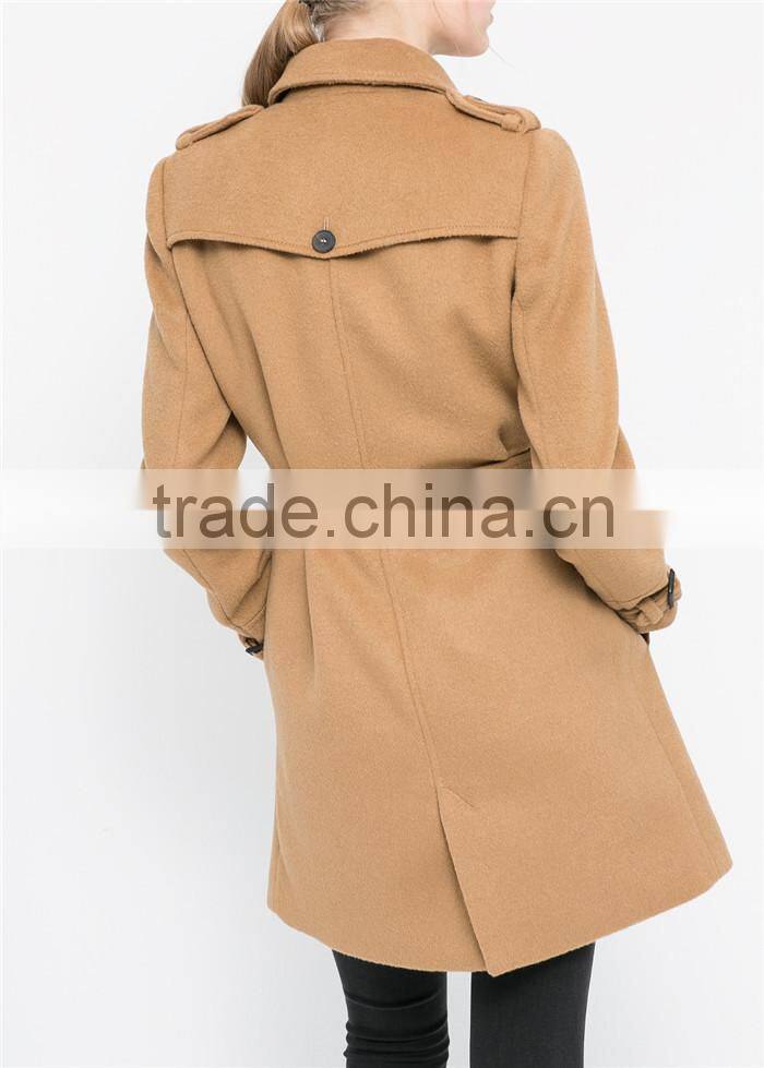 wool blend classic brown womens winter jacket and coat