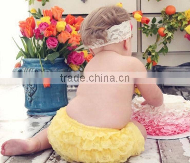 cotton Bloomer Ruffles Baby Diaper Cover With Ribbon Bows For Kids Floral Victoria Popular Flower Ruffle Baby Bloomer