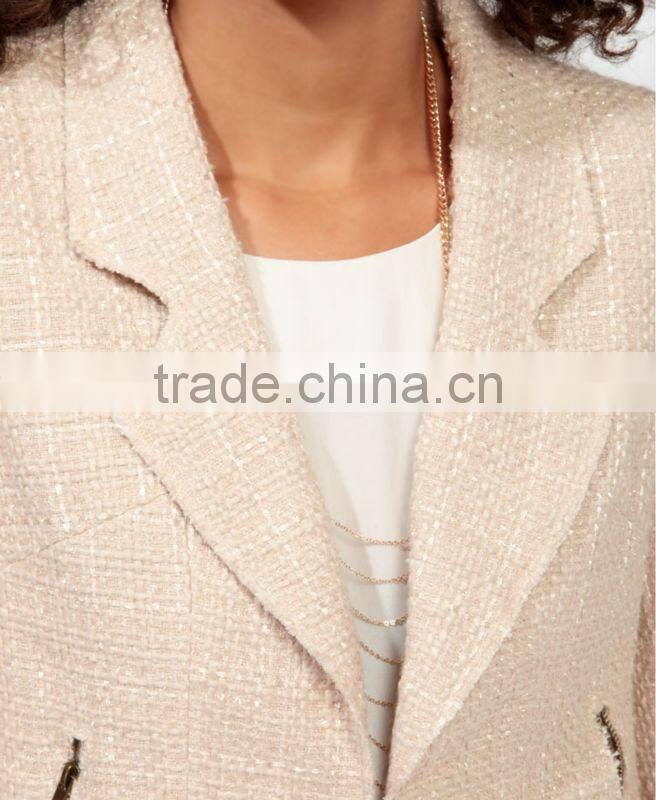 Jacquard Metallic-Blend Blazer