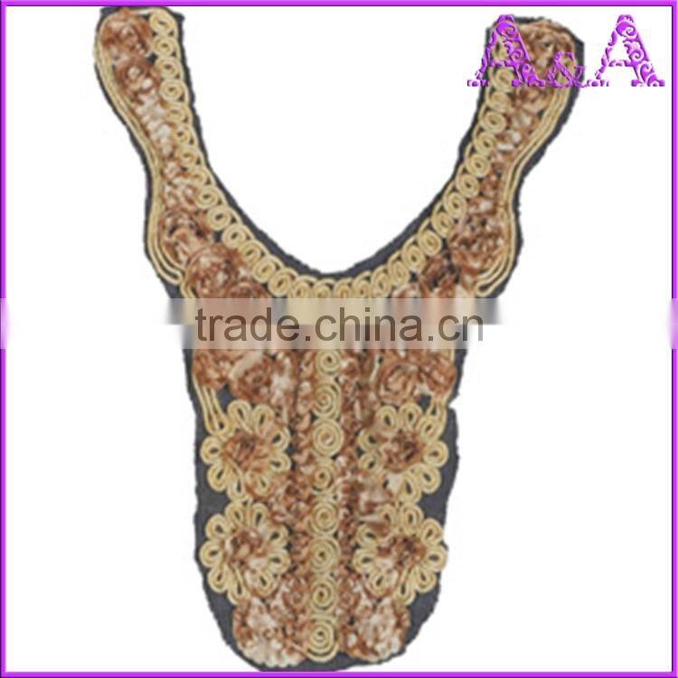 Rice white small wave water soluble lace trim embroidered crochet lace collar