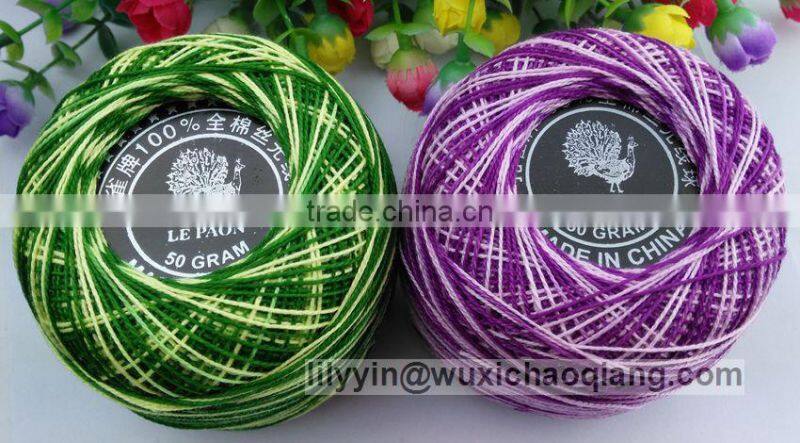 100% Mercerized cotton / Egyptian cotton ,reflective knitting yarn