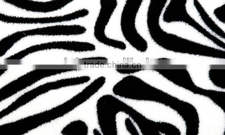 Jiande Fashionable Zebra-stripe Printed Warm Coral Fleece Blanket For Hotel&Home