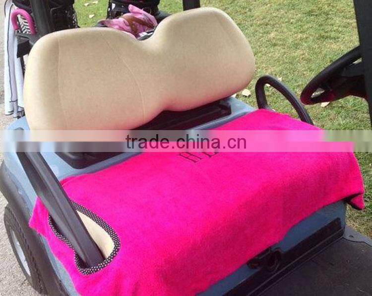 wholesale custom cotton towel seat covers for golf carts/lounger