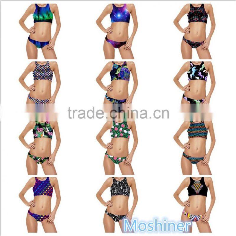 Sexy Hot Spandex/Polyester Swimwear Sling Bikini for women Cheap designer OEM Beachwear Wholesale SportsWear S135