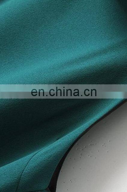 CHEFON Draped Neck Sleeveless Green Shift business casual dress