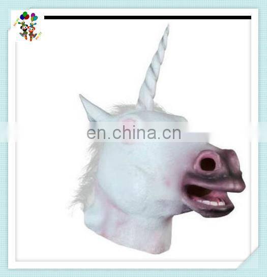 Halloween Party Costume Creepy Unicorn Full Head Latex Animal Masks HPC-0480