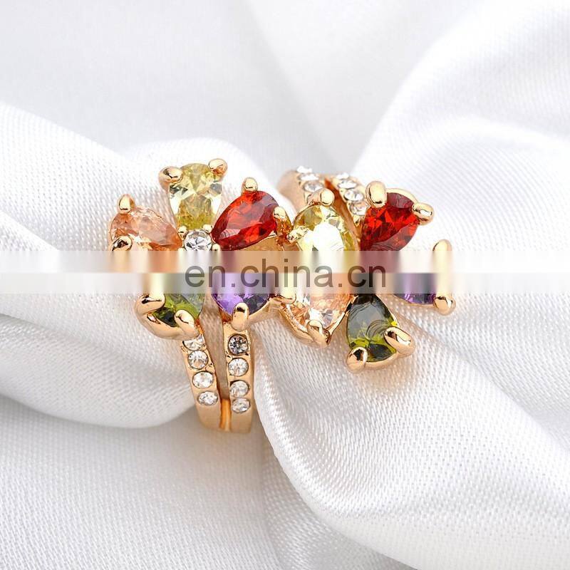 Fashion Diamond Gold Plated Sparkling Knuckle Ring Wedding Ring