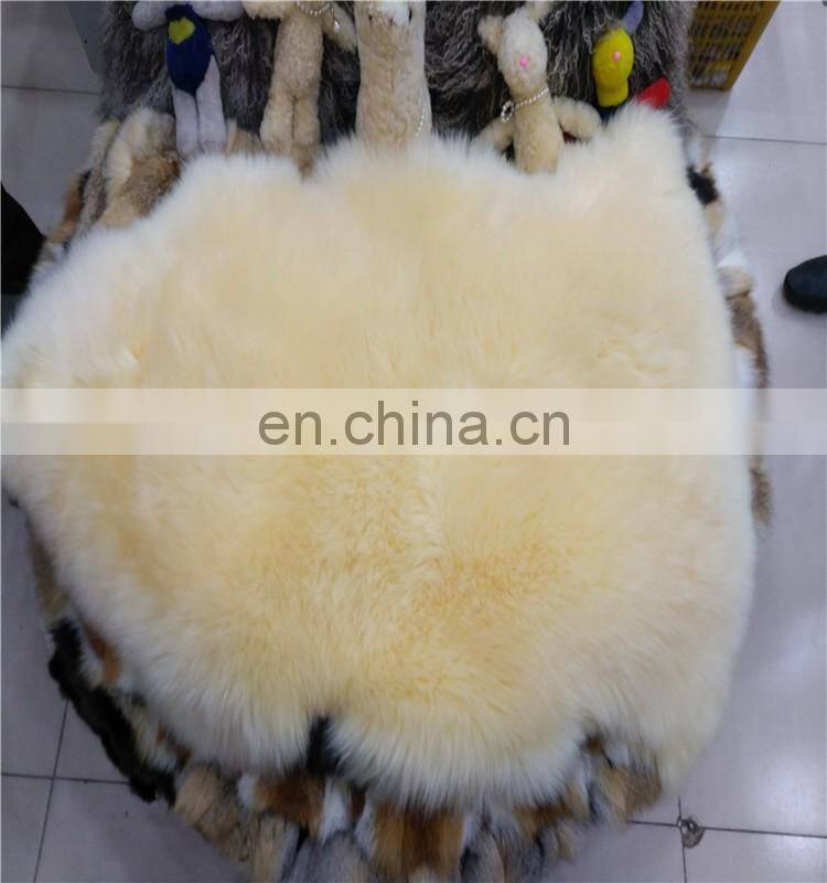 High quality palomino Australia sheep fur backrest fur cushion cover rug