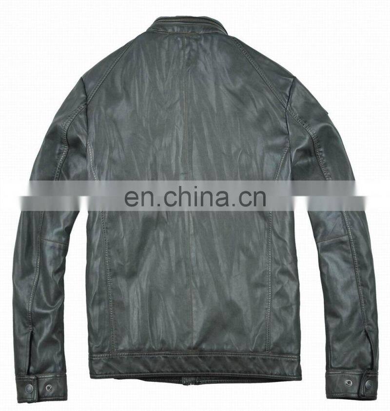 2015 Latest Fashion Hotsale Spring Handsome PU Leather Jacket for Men