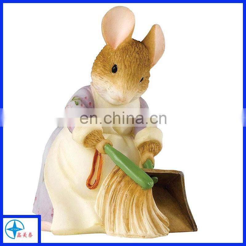 Lovely resin rabbit animal figurines, cute animal figurines