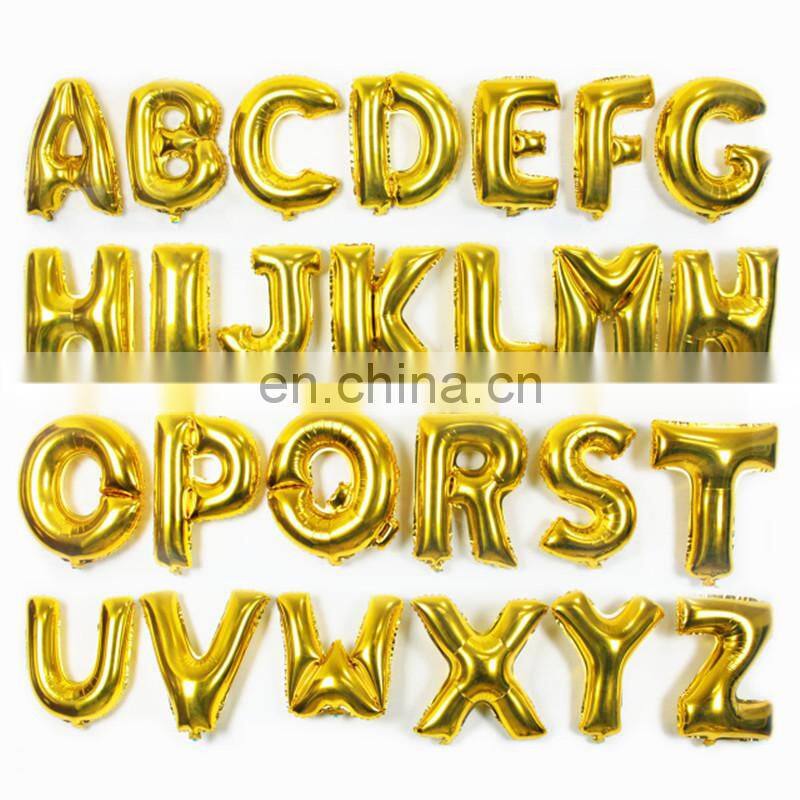 Birthday Wedding Party supplies Decorations Helium Foil Digital balloons gold Silver Foil Number Balloons