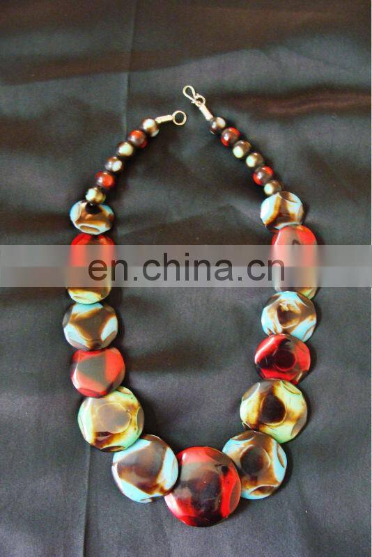 Hot Women Multilayer beads Fashion Resin Necklace
