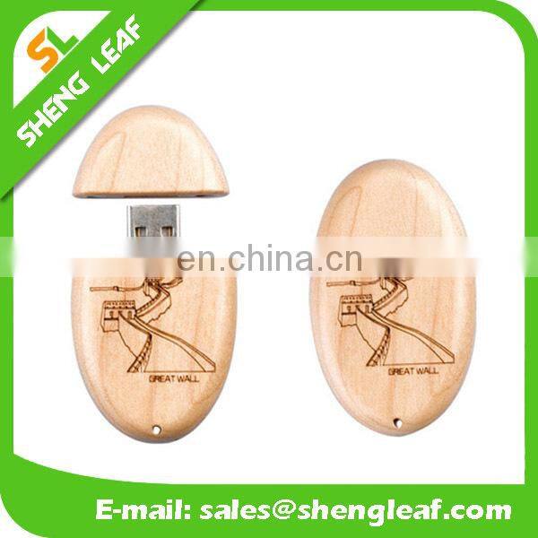 Promotional cheap wooden USB flash drive stick