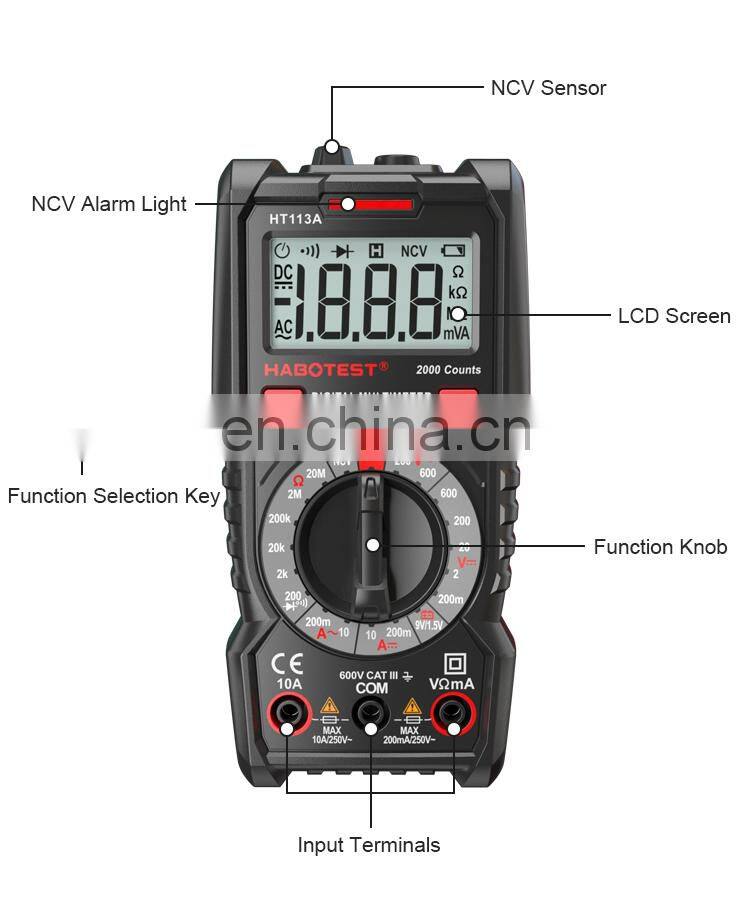 High-precision Multi-function Automatic Mini Small Portable Household Digital Multimeter