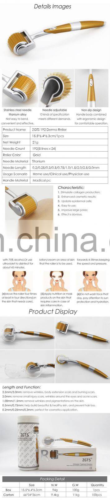 LESEN New Arrivals Battery Supply Derma Roller 540 Titanium Derma Rolling System Skin Rejuvenation Wrinkle Remover 1 YEAR Ce