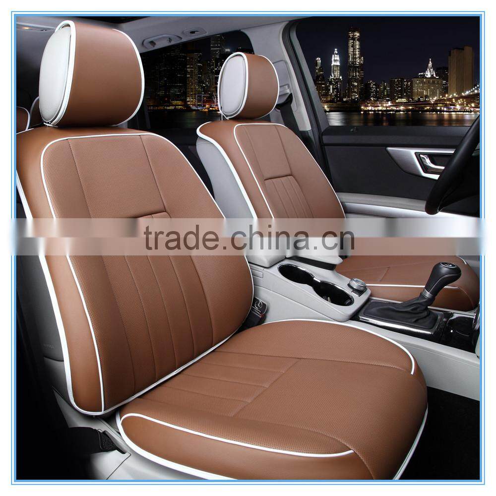 fashion splicing high-end stereo leather car seat cushion