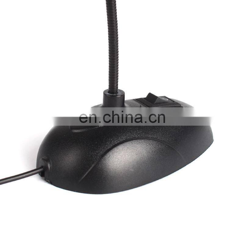 Flexible Stand Mini Studio Speech Microphone 3.5mm Plug Gooseneck Mic Wired for Computer PC Desktop Notebook