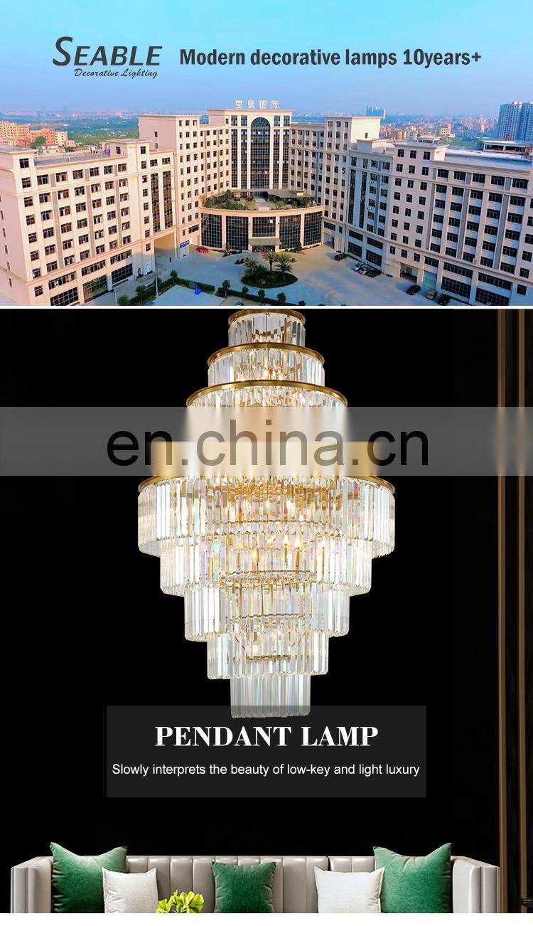 Luxury Indoor Decoration Lighting Home Villa Hotel Crystal LED Hanging Lamp