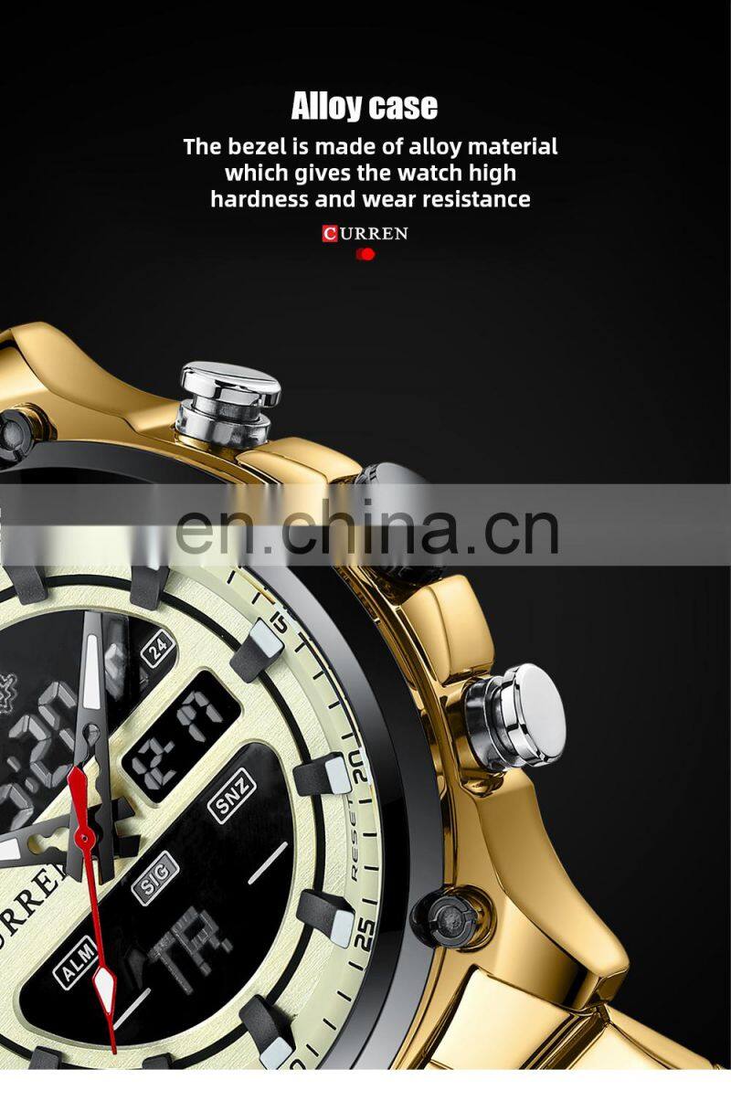 CURREN 8404 Top Luxury Brand Mens Watches Waterproof LED Quartz Digital Sport Fashion Men Wrist Watch