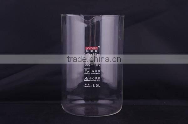 borosilicate glass measuring beaker, glass parts of coffee maker, different size, withstand boiling temperatures