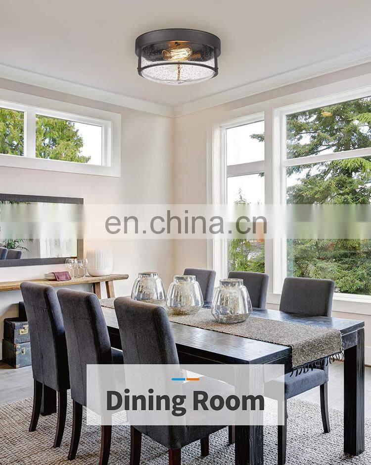 American style factory price indoor home decor lighting living room lights with glass shade modern simplicity ceiling lamp