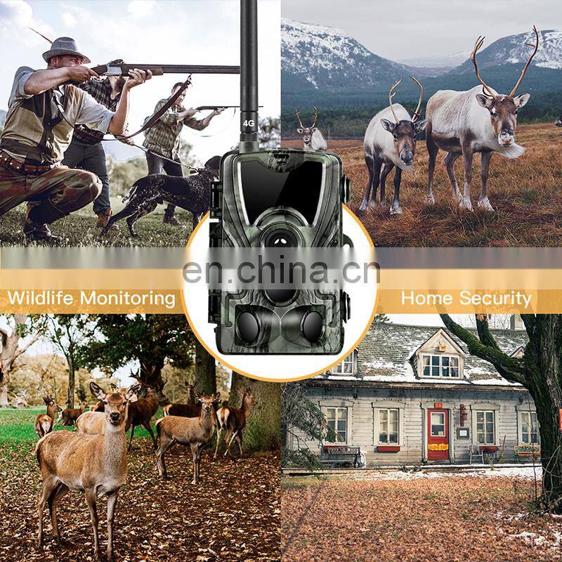 IP 65 Weatherproof 0.3s Trig ger Wildlife Night Vision Digital 4G trial lte camera hunting
