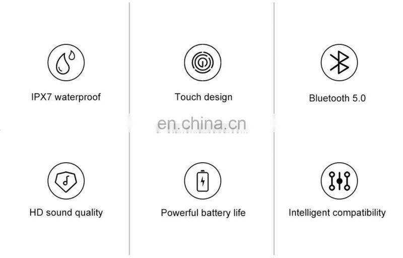 Q61 TWS ipx7 tws earphone 5.0 waterproof wireless earphone sport earbuds headset handsfree headphone