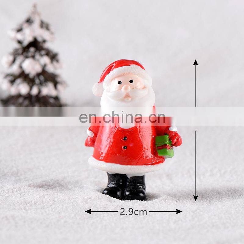 Christmas Resin Elk Santa Claus Ornaments Merry Christmas Decoration For Home Figurines Miniatures 2023 New Year Xmas Box Decor