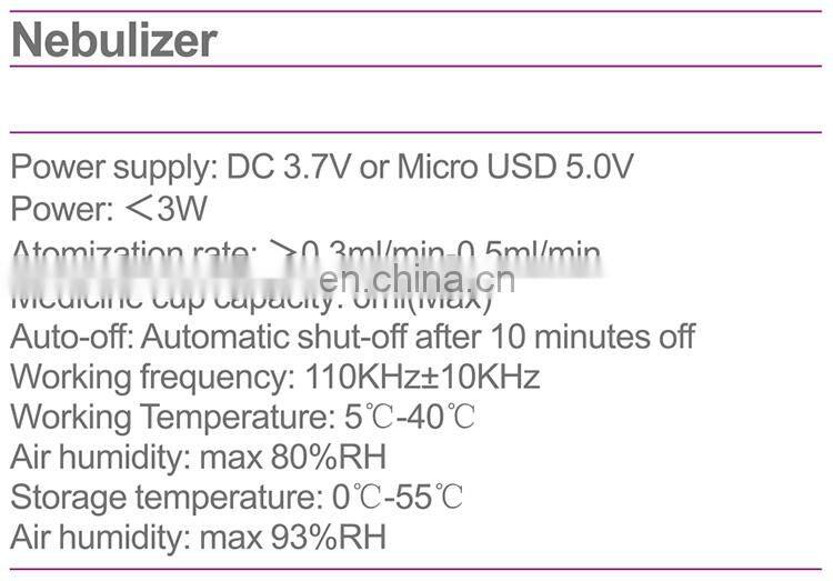 portable nebulizer device mini handheld inhaler ultrasonic portable nebulizer