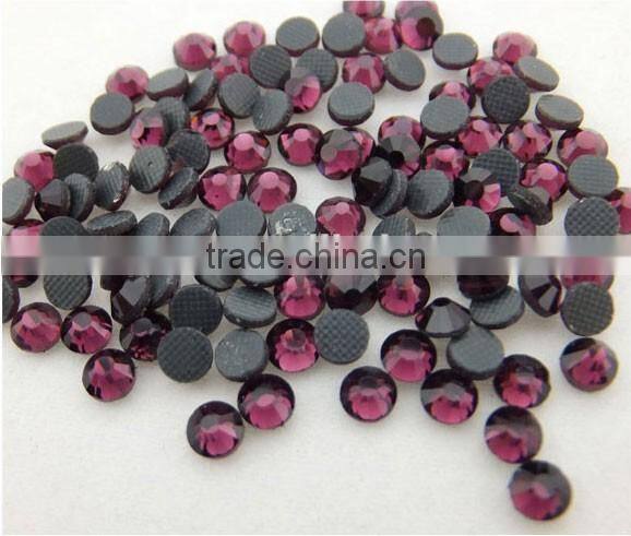 2mm-8mm Top Quality Deep Purple Iron on Rhinestone