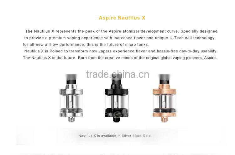 Elego wholesale Genuine Aspire Nautilus-X tank wholesale Nautilus X black/silver/gold