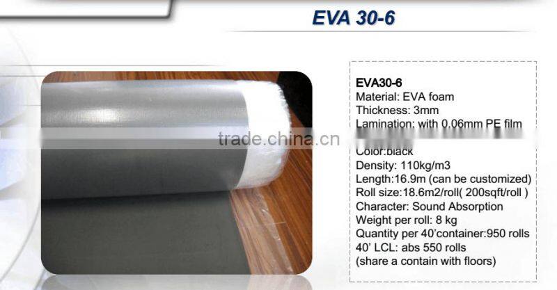 3mm EVA Waterproof Underlayment Engineered Flooring&Wood Floor Underlayment