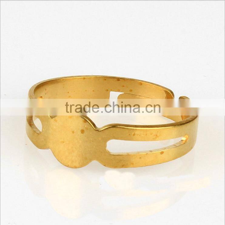 South Korea diy Jewelry accessories High quality brass plating couple rings
