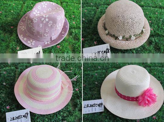 2016 New Straw Hats Cheap Fedora Hat For Girls