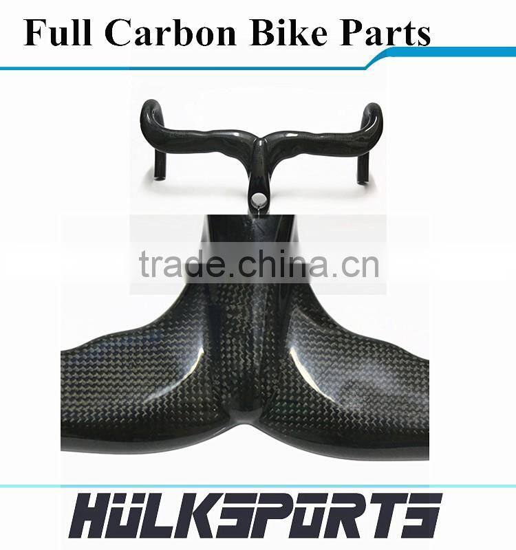 NEW design Glossy surface 3k carbon road bike handlebar 80/90/100/110mm handlebar integrated with cheap price