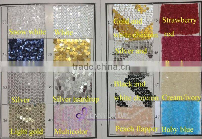 SQN#53 wholesale peach sequin elegant wedding table linens for sale