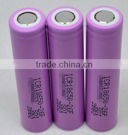 ICR18650-26F 3.6V 2600mAh Li-ion rechargeable 18650 battery