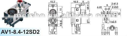 Mini female 12v to 220v single audio converter jack