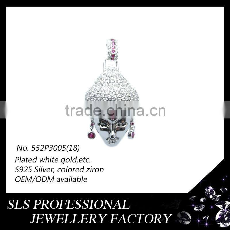 New products 2016 colored CZ 925 silver fashion jewelry Pendant for American market