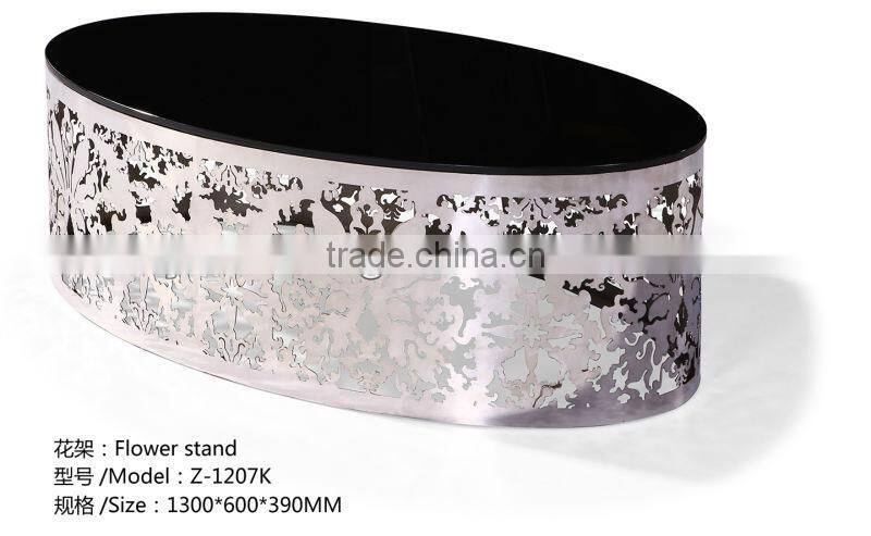 Round marble top stainless steel flower stand&coffee table for clubs