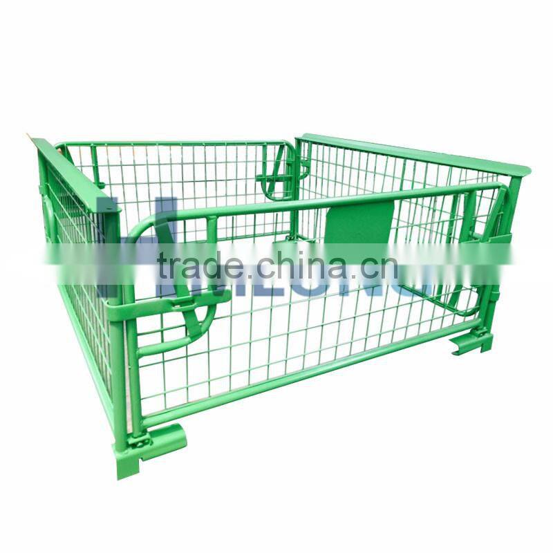 High quality warehouse stackable metal cage pallets