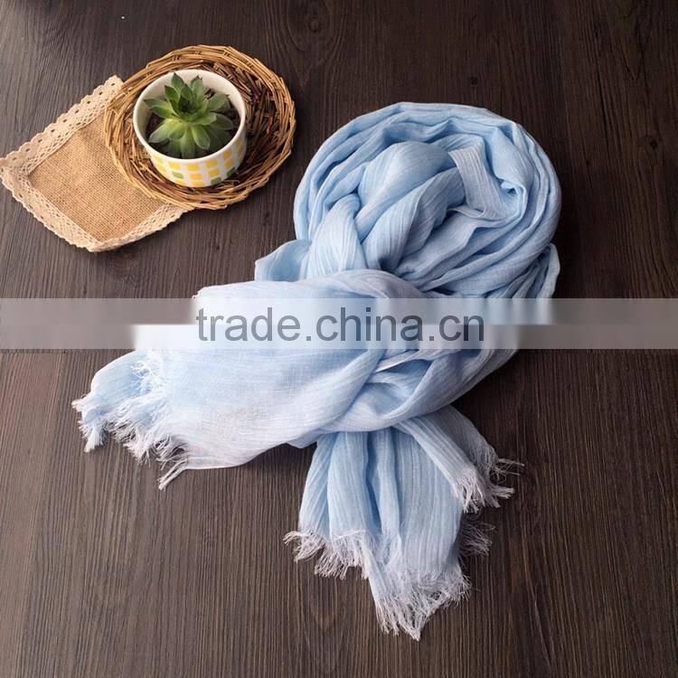 90CMX210CM Large Long Size Cotton Linen Plain Pashmina Shawl