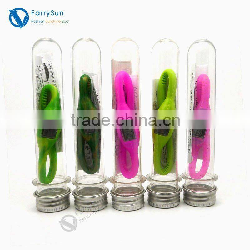 Trendy bright shining eco-friendly silicone mini watch