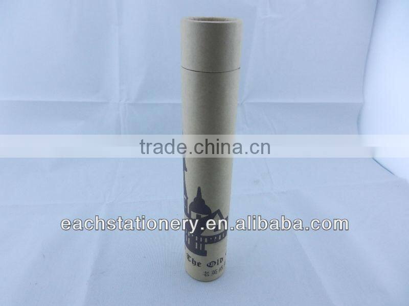 7''wooden color pencil set with ruler eraser and shapener in paper tube