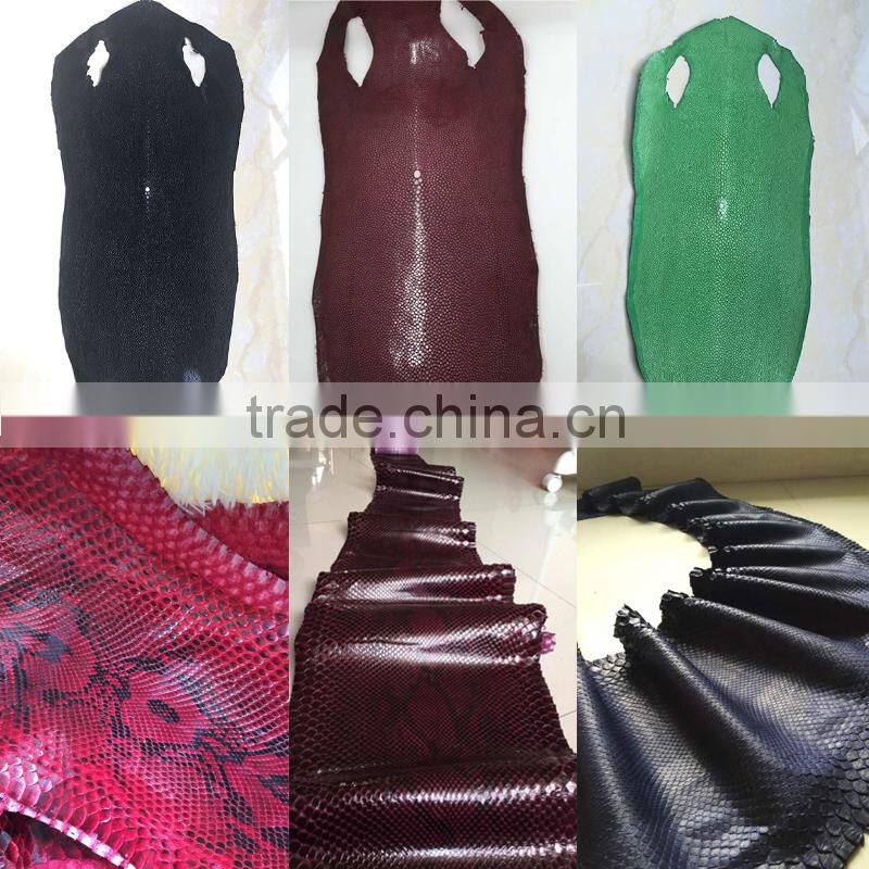 2016 High Class Special WhiteGenuine Polished Stingray Leather Galuchat Fashion Bracelet Material Shagreen Grade A Sting Skin