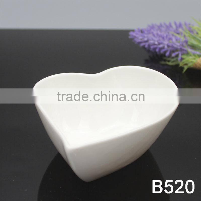 New Small White Ceramic Bowl with Tray