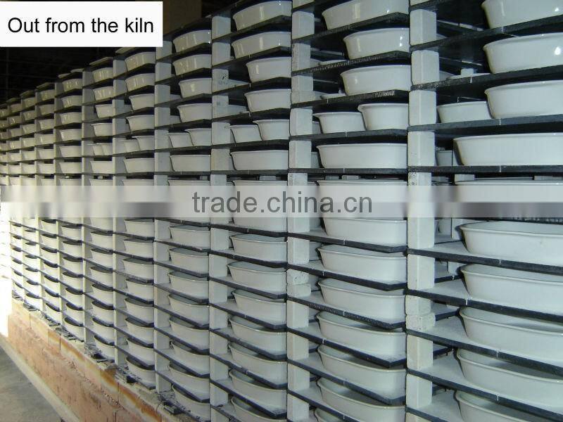 New Small White Ceramic Bowl with Tray